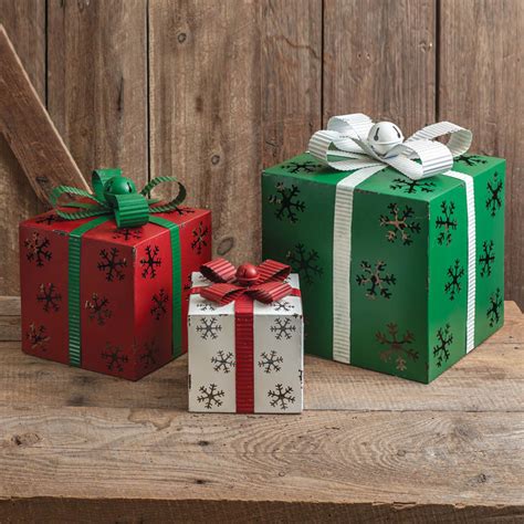 walgreens holiday metal gift boxes|Festive Voice Metal Presents Assortment Red/Green/Silver.